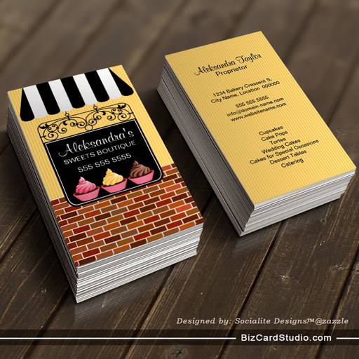 Cupcake Bakery Boutique Business Cards