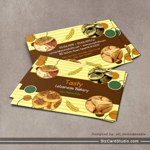 Arabic / Lebanese Bakery Business Card