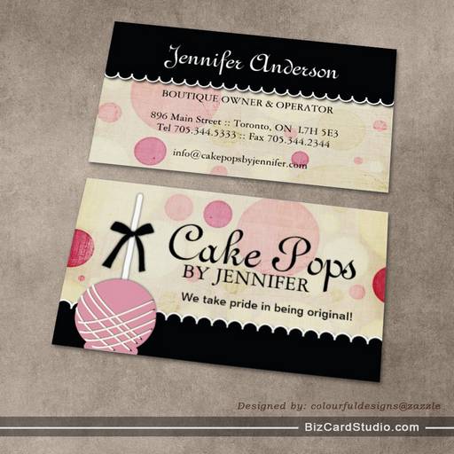 Cake Pops Business Cards