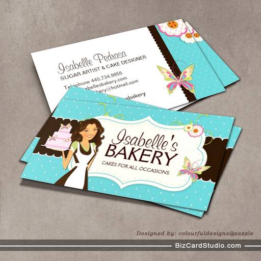 Whimsical Bakery Business Card