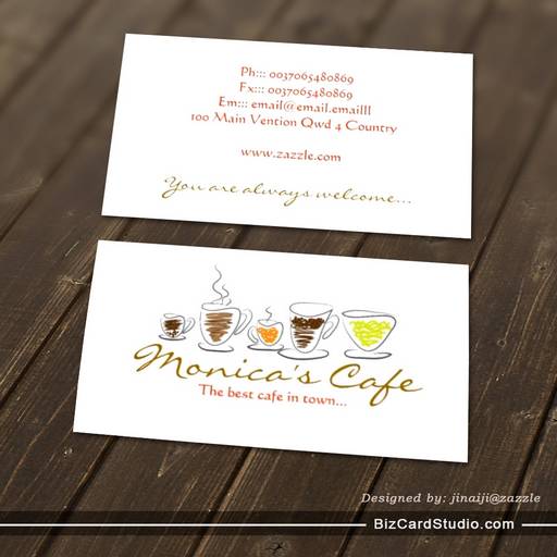 cafe business card