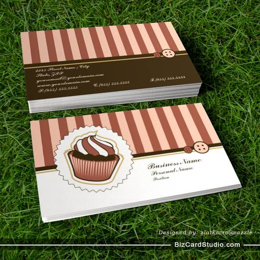 Retro Sweet Cupcake Bakery Business Card